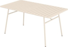 Stół ogrodowy o dł. 160 cm z metalu - Beżowy - MIRMANDE marki MYLIA