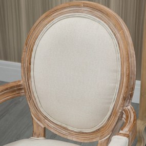 HOMCOM Krzesło Kuchenne Antyczny Styl Klasyczny Design Wygodne | Aosom PL