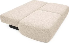 Sofa AVERIO Rozkładana Dwuosobowa Kremowa Boucle Japandi