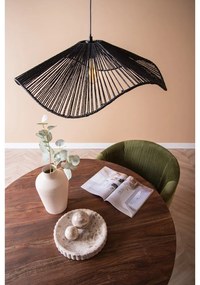 Czarna lampa wisząca z kloszem z plecionki papierowej ø 62 cm Sombra – Leitmotiv