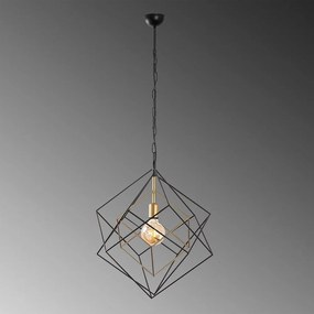 Czarna lampa wisząca z metalowym kloszem ø 51 cm Till – Opviq lights