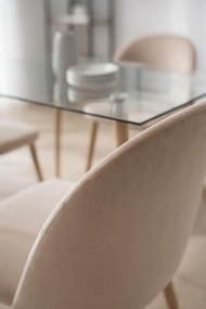 Zestaw 4 krzese aksamitnych Vint