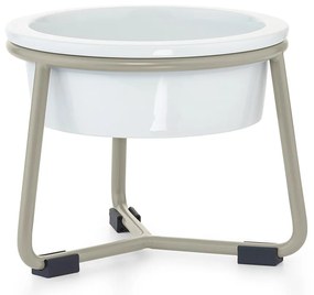 Porcelanowa miska ze stojakiem dla psów ø 20 cm Pranzo Greige M – MiaCara