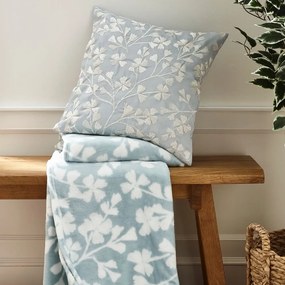 Niebieski polarowy koc 200x240 cm Brooke Floral – Catherine Lansfield