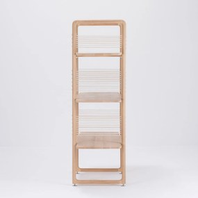 Regał z litego drewna dębowego Gazzda Muse, wys. 140 cm