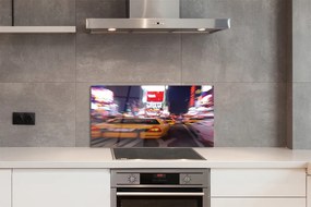 Szklany Panel Samochód w Blasku Miejskich Świateł