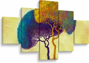 Obraz - Drzewa na wzgórzu (125x70 cm)