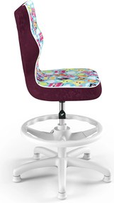 Krzesło dziecięce z wzorami i podnóżkiem Petit White rozmiar 4 (133-159 cm)