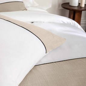 Biało-beżowa bawełniana pościel dwuosobowa 240x220 cm Gabrielle – douceur d'intérieur