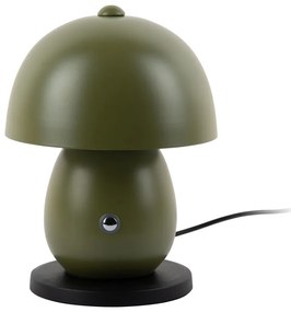 Ciemnozielona lampa stołowa LED z metalowym kloszem (wysokość 18 cm) Mono LED – Leitmotiv
