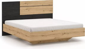 Łóżko Norven 160x200 dwuosobowe ze stelażem artisan sosna norweska nowoczesne