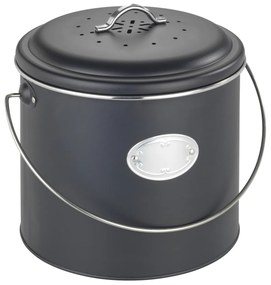 Kosz na kompost, 3 wymienne filtry neutralizujące zapachy, 6 l, Nero, WENKO