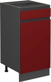 Szafka dolna do kuchni czerwony 40x46x81.6 r-line