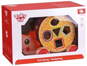 Tooky toy duży drewniany sorter jeż do ciągnięcia 2w1