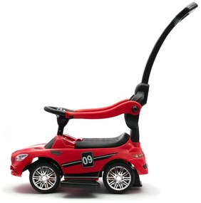 Baby Mix Odpychacz z dźwiękiem i prowadnicą Racer, czerwony