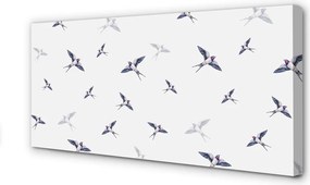 Obraz drukowany na płótnie Kwiaty i Ptaki