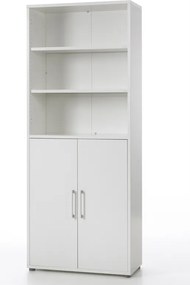 Regał biurowy z drzwiami Prima 5 biały