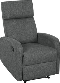 HOMCOM Fotel relaksacyjny, regulowany fotel leżący z dostosowywanym podnóżkiem, nowoczesny fotel do salonu z pokryciem materiałowym, Szary