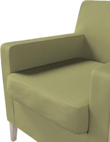 Pokrowiec na fotel Karlstad kolor zielony tkanina połyskliwa, welwetowa