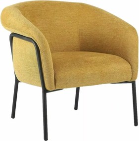 Designowy fotel CLOVER BREGO, musztardowy