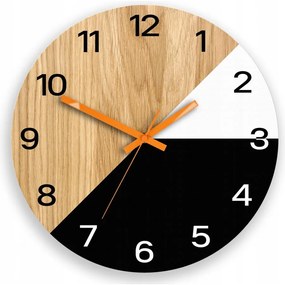 Zegar na ścianę nowoczesny efektowny okrągły cichy do kuchni salonu pokoju