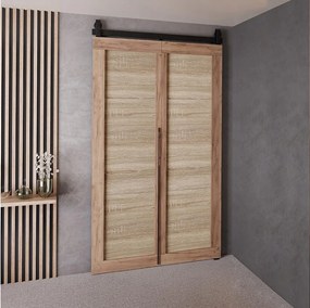 Drzwi Przesuwne QUDIO M1 Dąb Craft Złoty + Dąb Sonoma 100