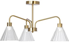 Żyrandol na drążku 3xE27/60W/230V złoty