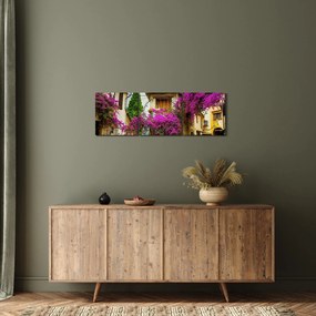 Obraz - Śródziemnomorska leniwa aleja (z zegarem) (90x30 cm)