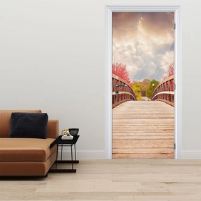 Fototapeta na drzwi - Drewniany most (95x205cm)