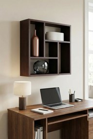 Kwadratowa półka wisząca nowoczesna wenge E6-G34