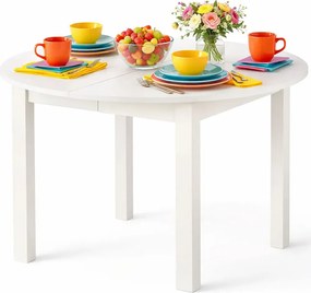 Biały okrągły stół rozkładany 102-142 cm A2-B47