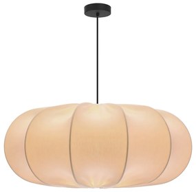Biała lampa wisząca z tekstylnym kloszem ø 52 cm Cafee – Candellux Lighting