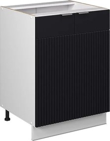 Szafki kuchenne czarne paski 60x51.6x82 fame-line