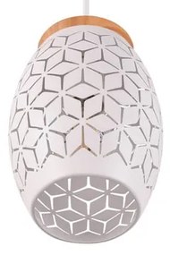 Biała lampa wisząca ø 15 cm Bidar – Trio