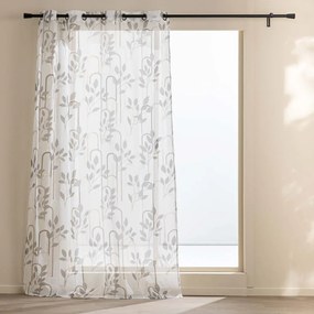 Szara firanka z woalu 140x240 cm Roseris – douceur d'intérieur