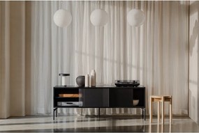 Czarna szafka pod TV 160x60x42 cm Met – noo.ma