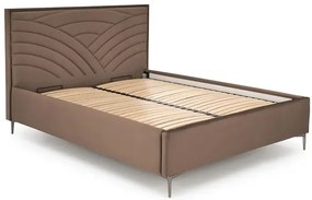 Beżowy tapicerowany zagłówek do łóżka H5-G32