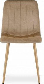 PROMOCJA Brązowe aksamitne krzesło LAVA II. jakość II