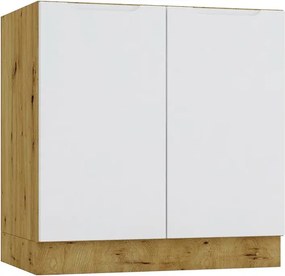 Szafka dolna kuchenna 80 cm dąb artisan + szary M8-N44