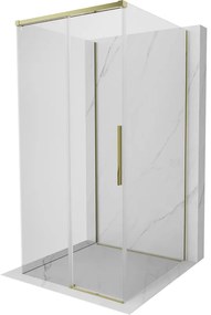 Mexen Rox-3S kabina prysznicowa 3-ścienna rozsuwana 120 x 120 cm, transparent, złota - 8C2-120-120-50-00-3S