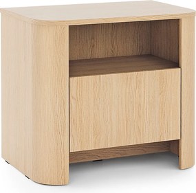Szafka Nocna Dąb Vicenza 58 x 39 x 52 cm | Nowoczesny mebel z zaokrąglonymi krawędziami