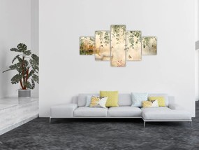 Obraz - Jezioro, akwarela (125x70 cm)