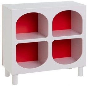 Czerwono-biały regał 76x70 cm – Casa Selección