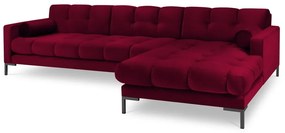 Czerwony aksamitny narożnik Cosmopolitan Design Bali, prawostronny
