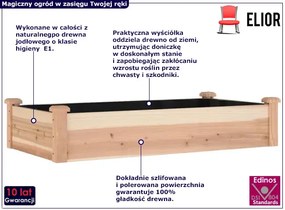 Prostokątna donica ogrodowa w kolorze jodły - Gunnald