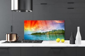 Szkło do Kuchni na Ścianę Brzeg Lasu Nad Bałtykiem