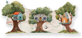 Zielony dziecięcy wieszak ścienny Tree House – Little Nice Things