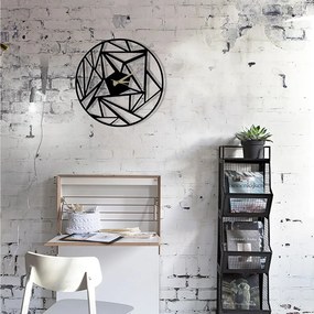 Metalowy zegar Peony, ø 50 cm
