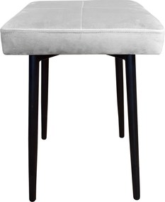 Taboret MAX tkanina Welur stelaż metalowy STOŁEK LOFT : Kolor nogi - Czarna stożek, Kolor tkaniny - VELVET - MG39, Typ tkaniny - Velvet