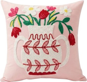 Poszewka na poduszkę VASELLA 45x45 cm, różowa
